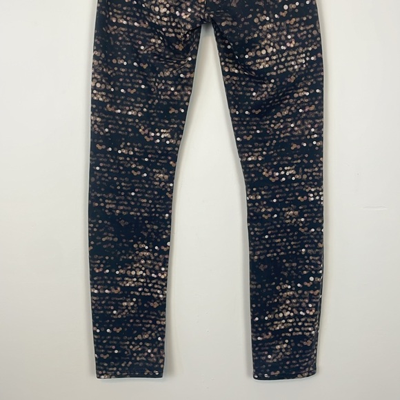 Tory Burch Black Flash Allover Print Skinny/Ankle Jeans. Size 25. - Picture 10 of 12